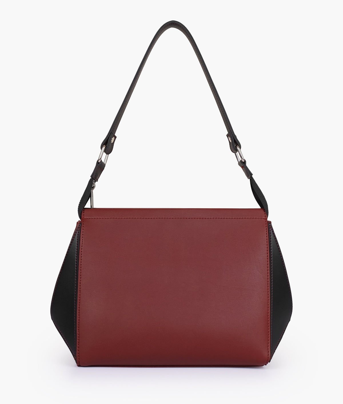 Red and black color  trio twist handbag