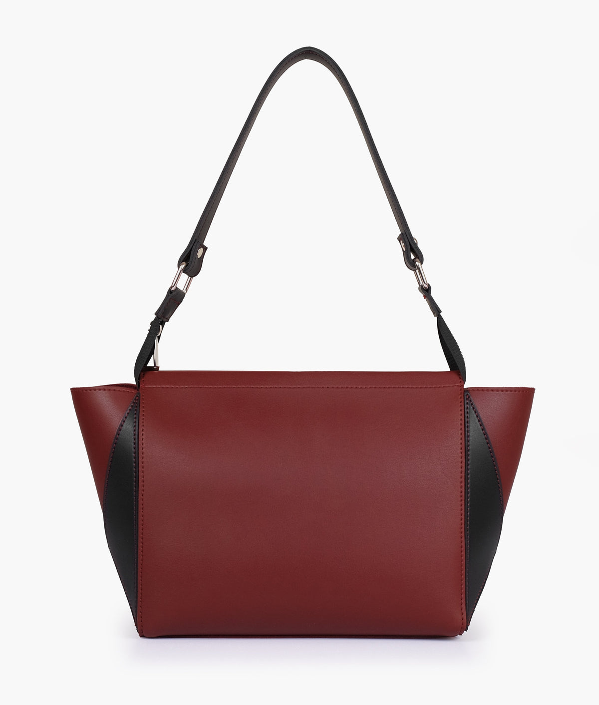 Red and black color  trio twist handbag
