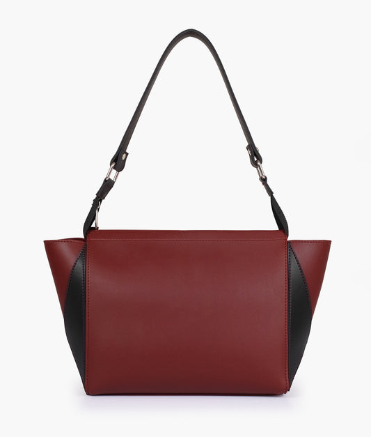 Red and black color  trio twist handbag