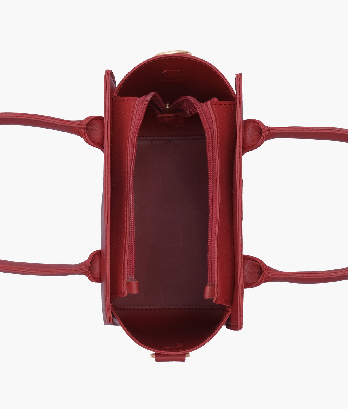 Red color  top-handle mini handbag